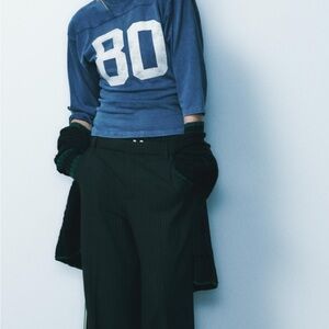 Blue Graphic Jersey Top